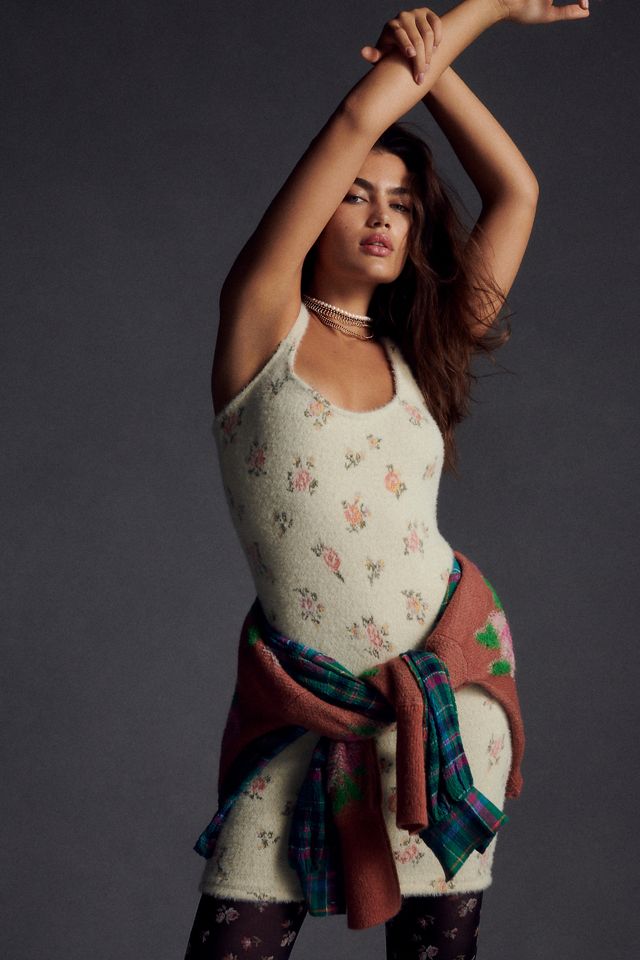 Daily Practice by Anthropologie Floral Printed Sweater Dress Set #4
