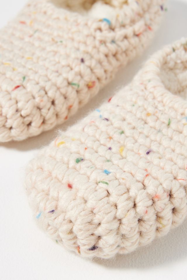 Lemon Speckled Popcorn Slipper Socks Anthropologie