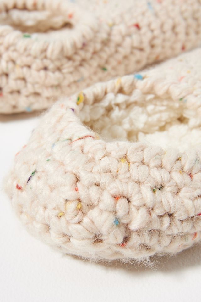 Lemon Speckled Popcorn Slipper Socks Anthropologie