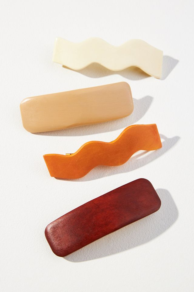 Set of Four Natural Hair Clips | Anthropologie