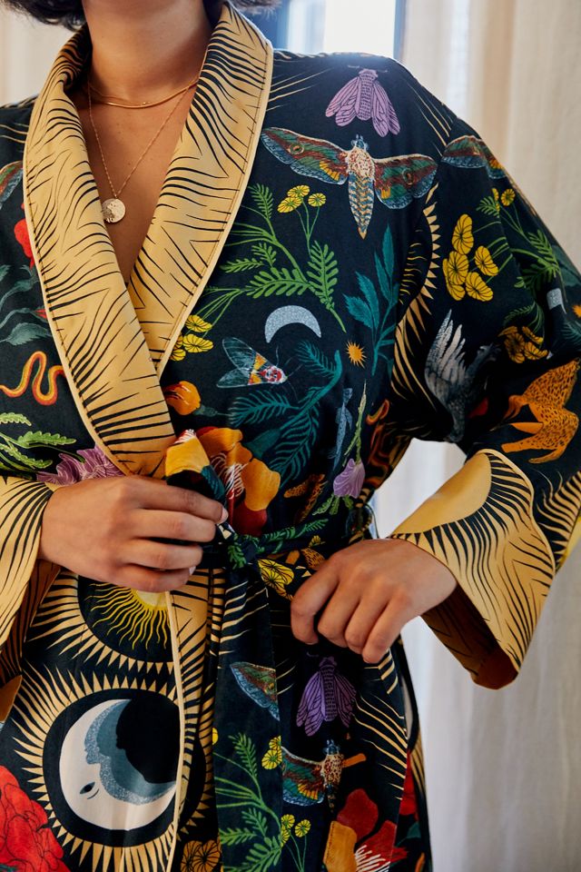Rosa de Weerd for Anthropologie Morgenmantel mit Blumenprint #7