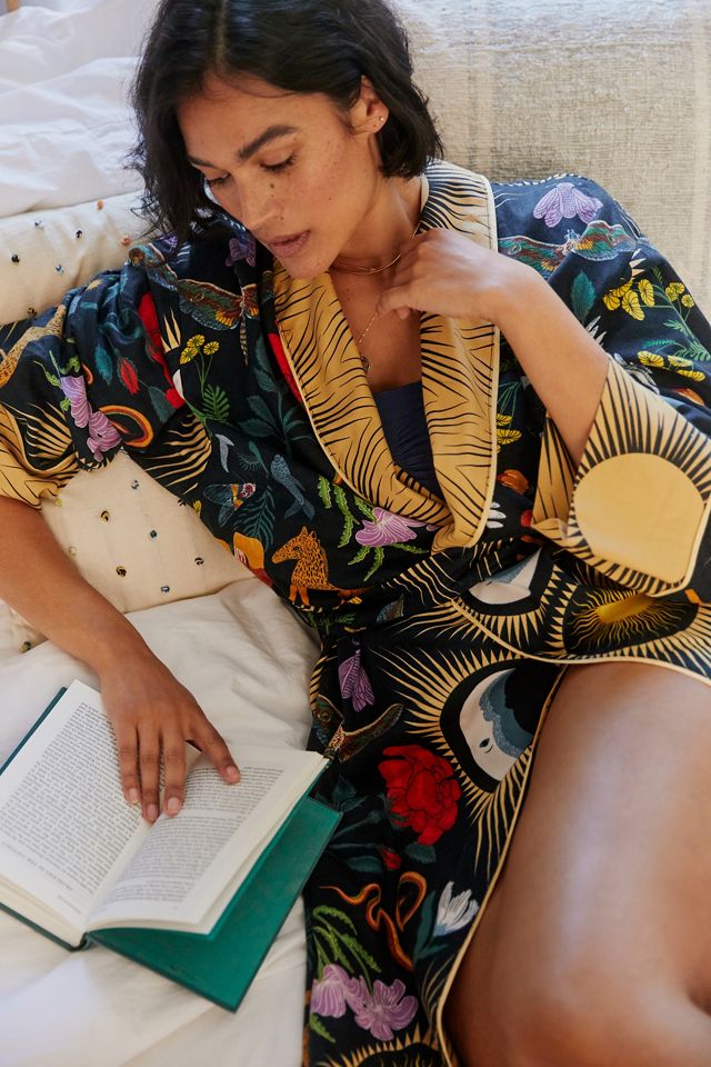 Rosa de Weerd for Anthropologie Morgenmantel mit Blumenprint #8