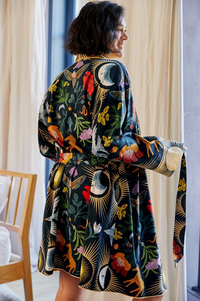 Rosa de Weerd for Anthropologie Morgenmantel mit Blumenprint #9