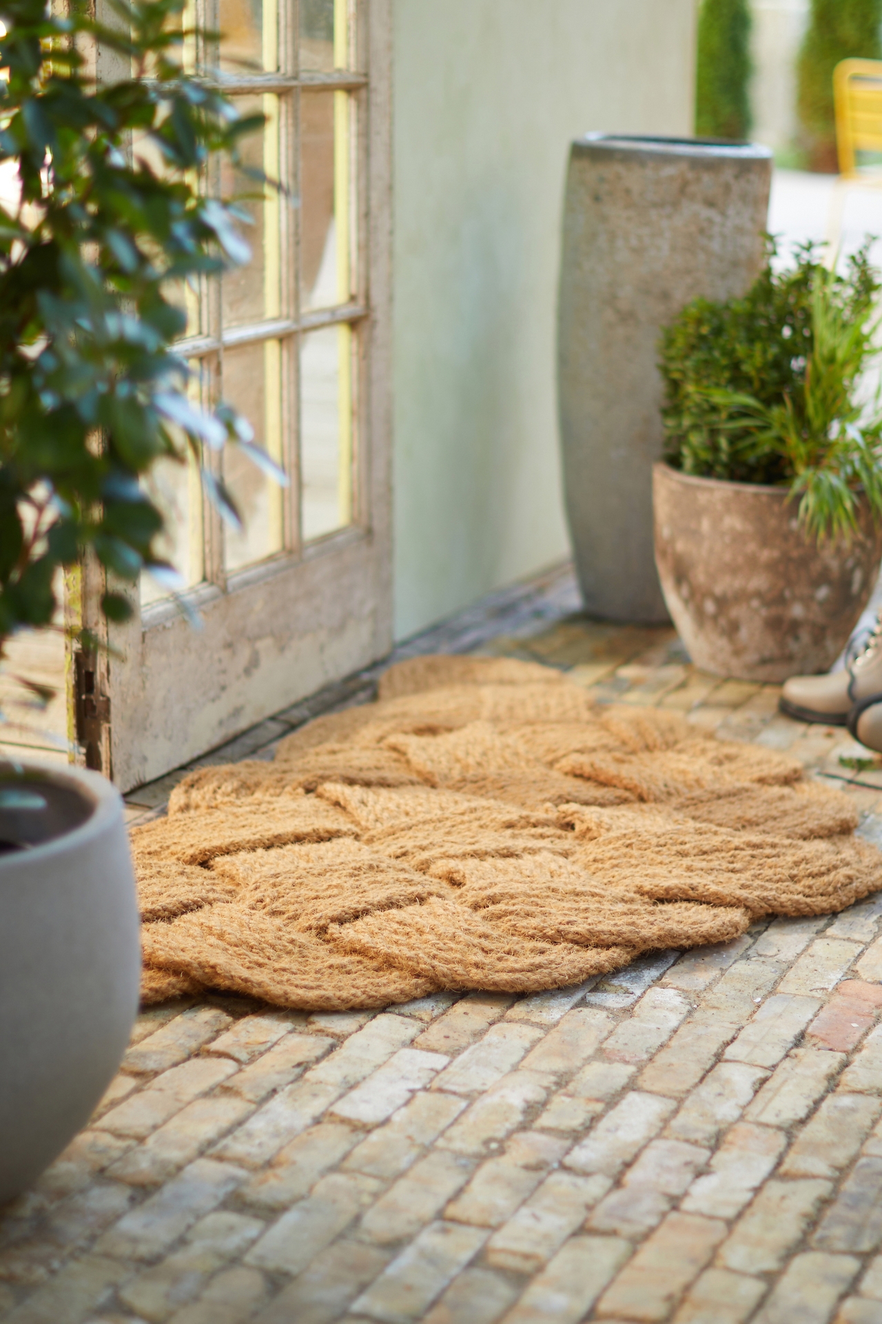 Knot Weave Half Moon Doormat