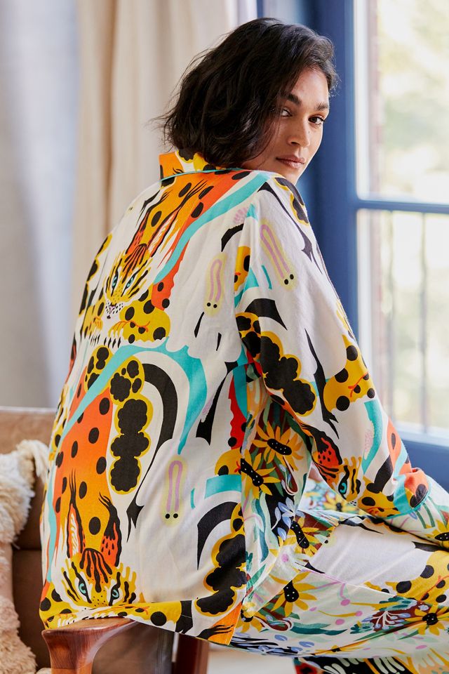 Marcos Navarro for Anthropologie Flannel Sleep Top #6
