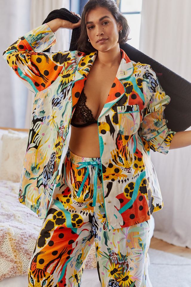 Marcos Navarro for Anthropologie Flannel Sleep Top #5