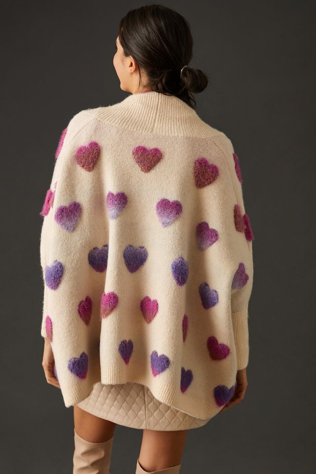 By Anthropologie Heart Cardigan Sweater #2