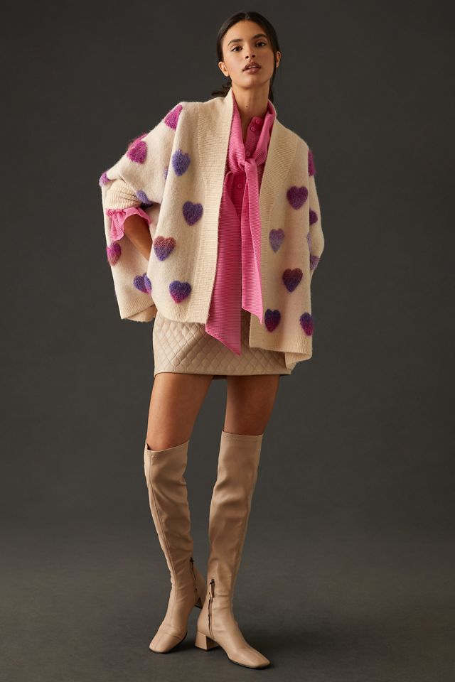 By Anthropologie Heart Cardigan Sweater #3