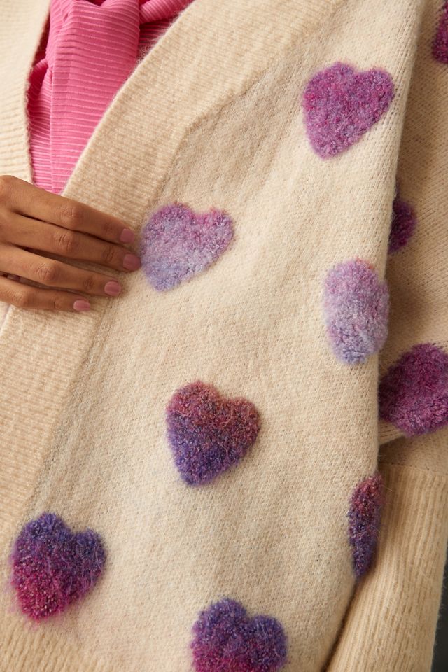 By Anthropologie Heart Cardigan Sweater #4