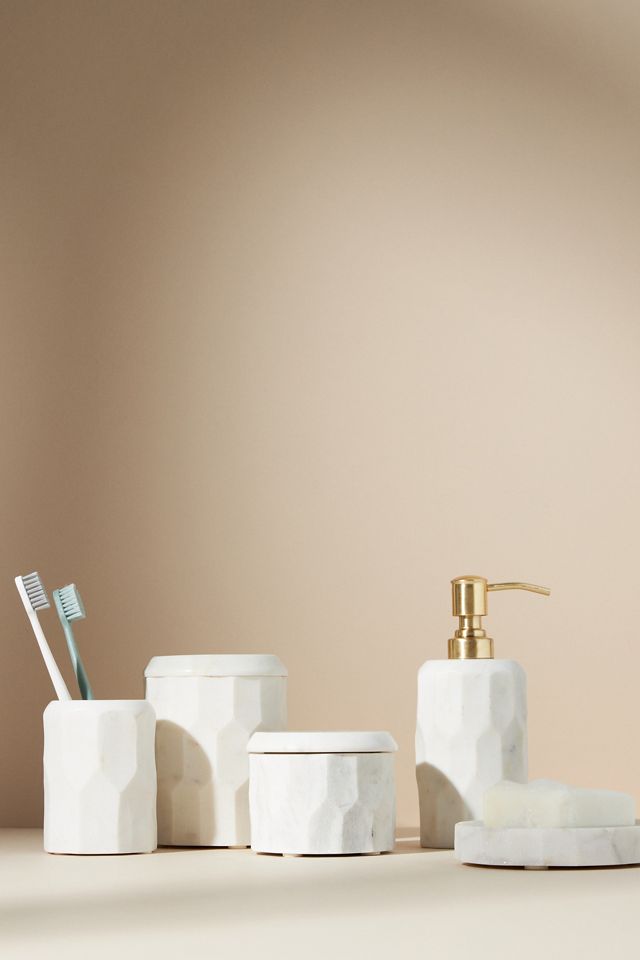 Faceted Marble Canister #3
