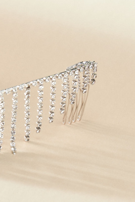 Bandeau Lelet NY Swan Vee En Métal Or Avec Cristaux - Accessoire Cheveux élégant, Neuf Sans étiquette
