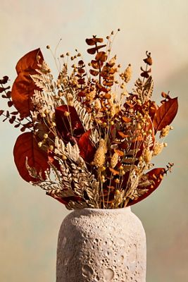 Preserved Salal, Phalaris + Flax Pod Bouquet