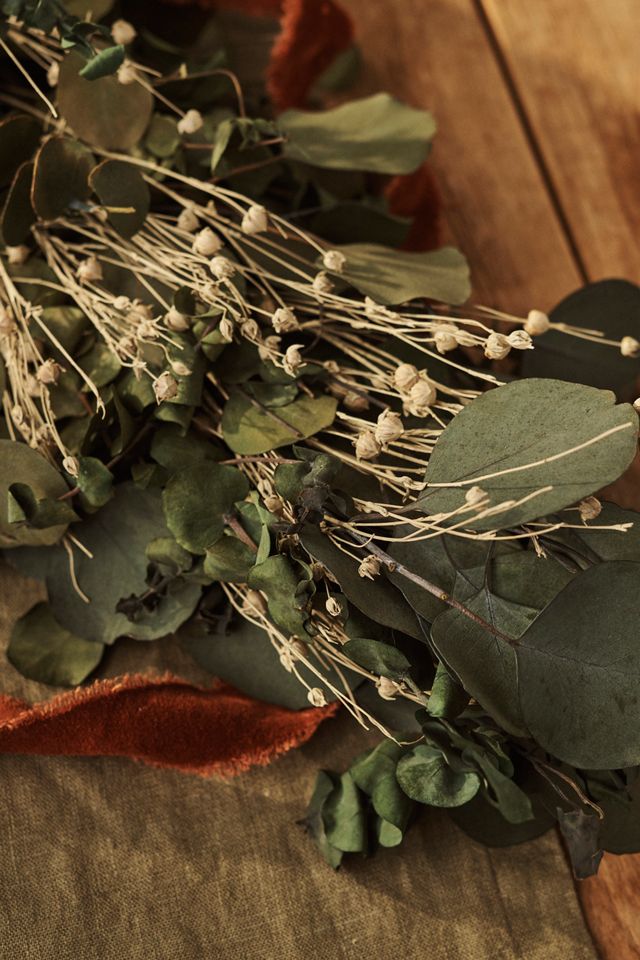 Preserved Eucalyptus + Flax Garland #2
