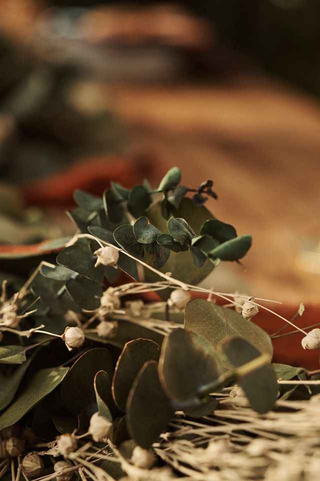 Preserved Eucalyptus + Flax Garland #4