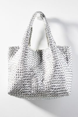 Silver Brindle Fur Leather Tote with Tassels – LPDstudios