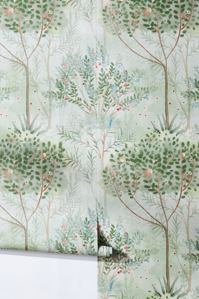 Orchard Green Floral Wallpaper #1