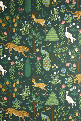 Rifle Paper Co . Menagerie Wallpaper In Green