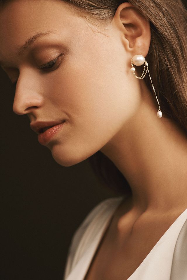 Serefina Baroque Pearl Mismatched Drop Earrings #1