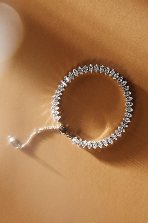 Serefina Pointed Oval Tennis Bracelet