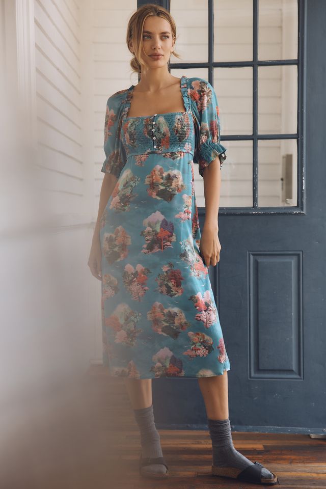 Anthropologie midi dress hotsell