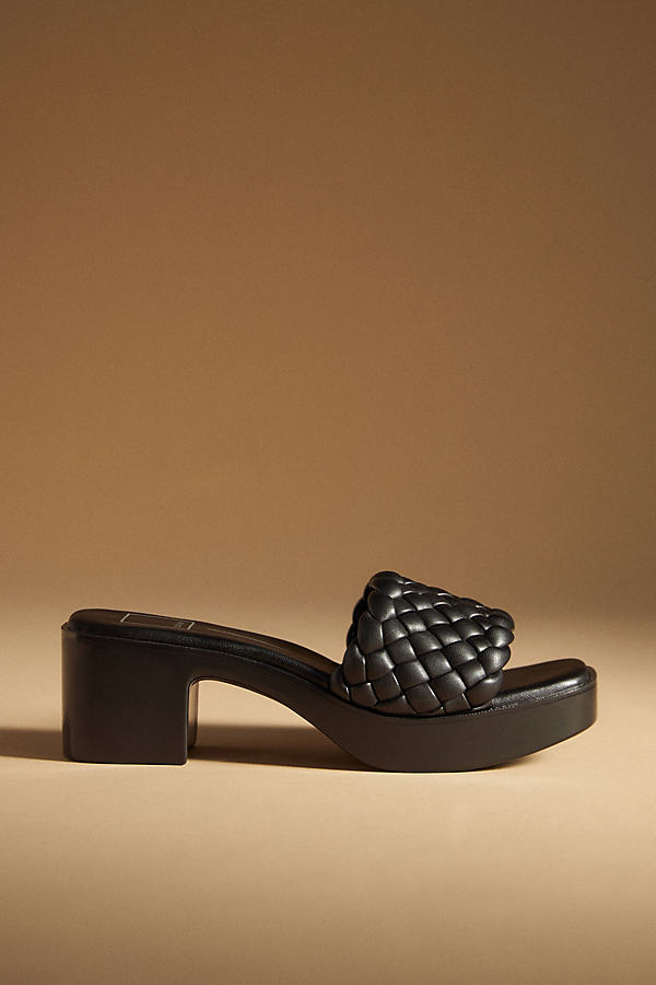 Dolce Vita Women's Goldy Slip On Woven Platform Sandals In Black Stella