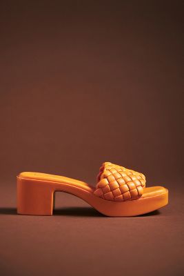 Dolce Vita Women's Goldy Slip On Woven Platform Sandals In Orange