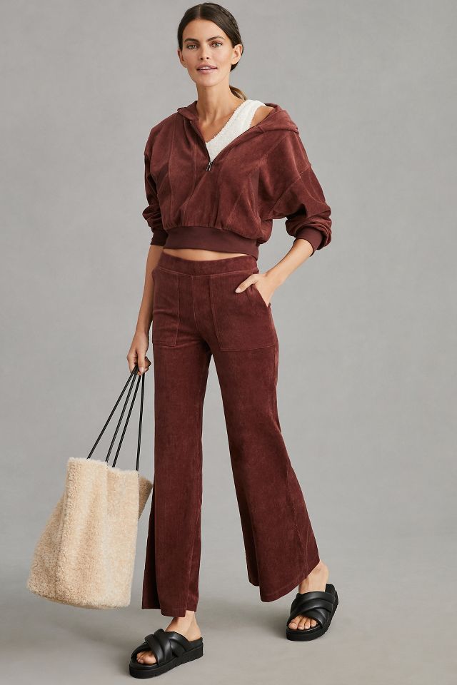 Daily Practice by Anthropologie Velour Corduroy Flare Pants