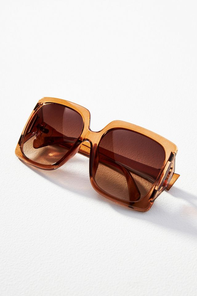 Anthropologie I-SEA Taylor Oversized Stylish Red Square Sunglasses I-SEA Tailor Oversized Sunglasses | Anthropologie main image 3