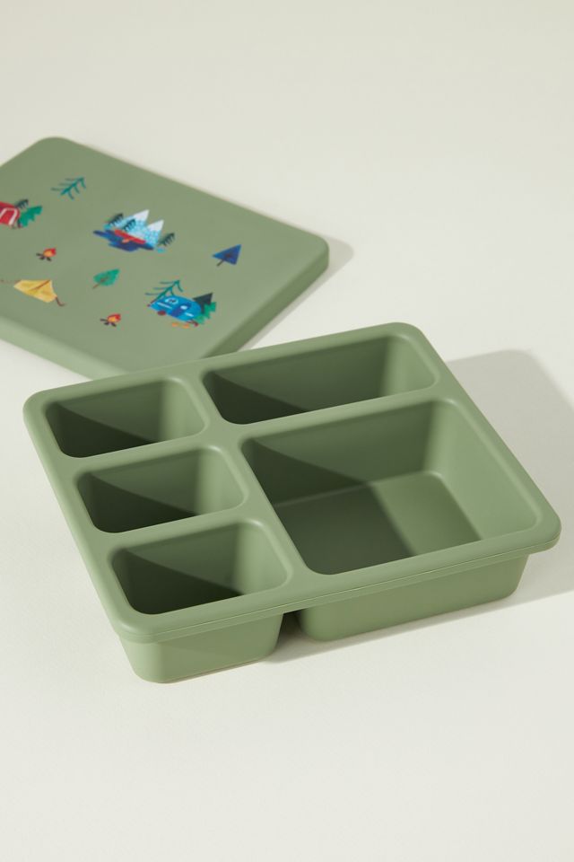 Silicone Bento Box Mini Floral Hunter Green – Austin Baby Collection