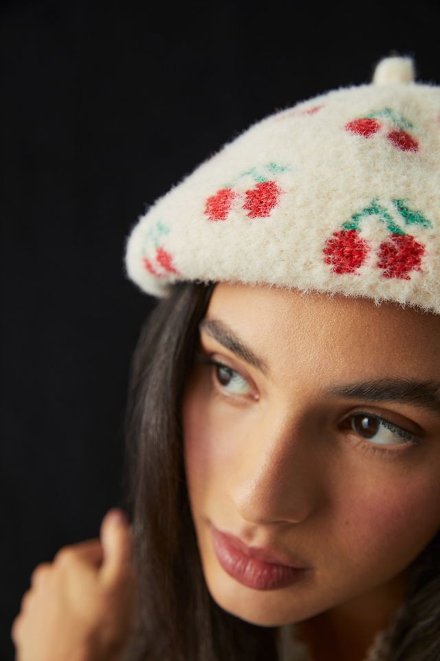 Anthropologie Maeve Icon Cherry
Beret White One Size NWT Anthropologie Maeve Icon Cherry Beret White One Size  main image 2