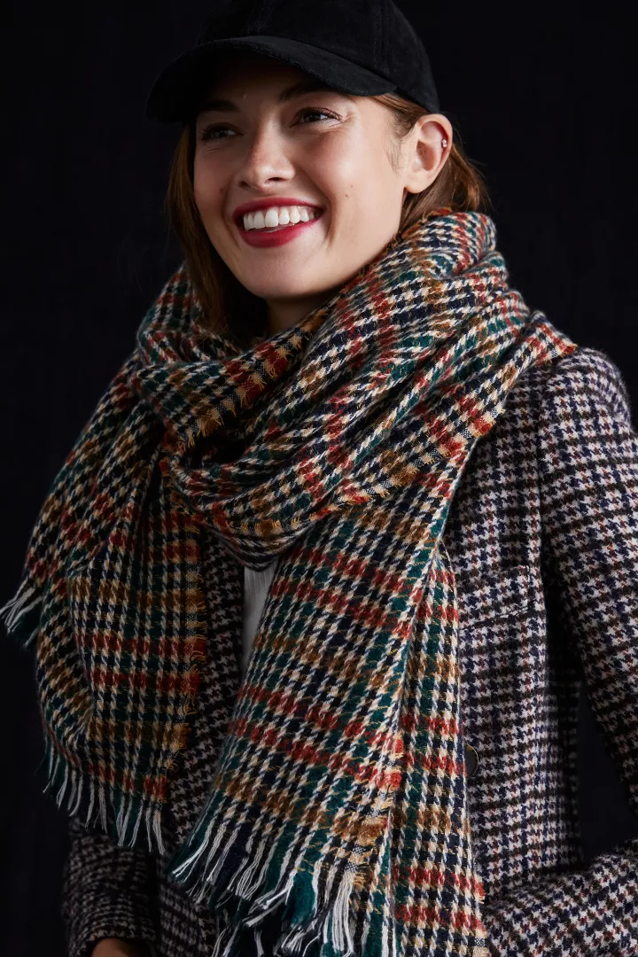 By Anthropologie Houndstooth Scarf