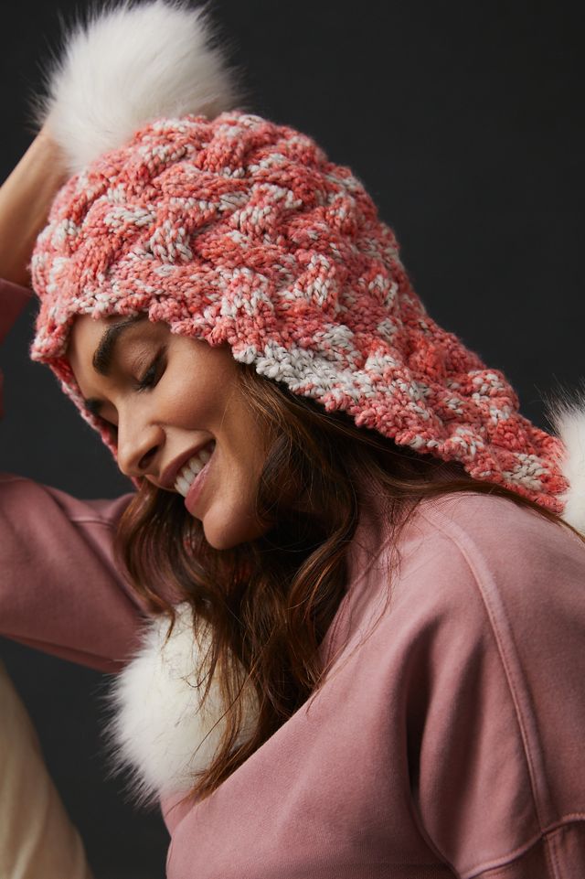 Pom Pom Earflap Beanie #1