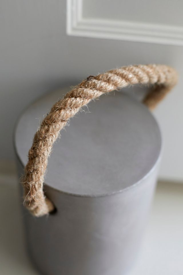 Concrete Doorstop with Jute Handle #1