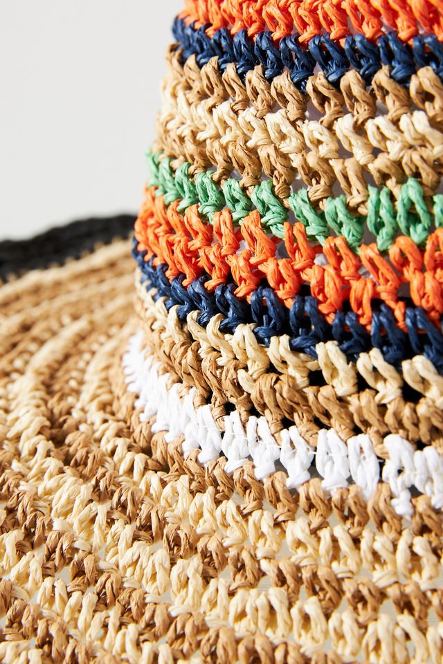✨ Anthropologie Printed Crochet Bucket Hat Striped Crochet Bucket Hat | Anthropologie main image 4