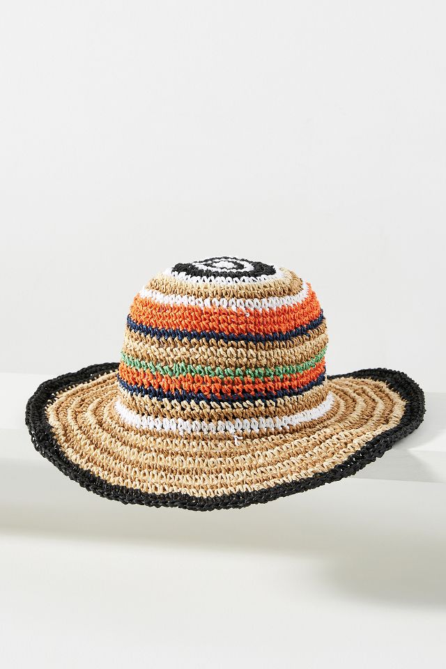 Striped Crochet Bucket Hat Anthropologie