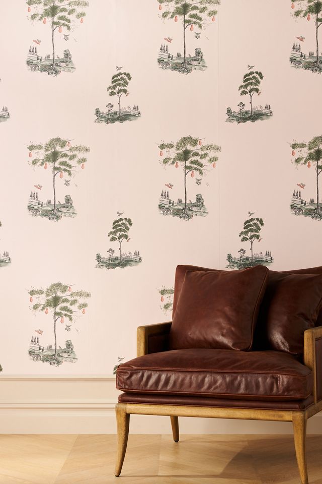 Pear Tree Setting Plaster Wallpaper