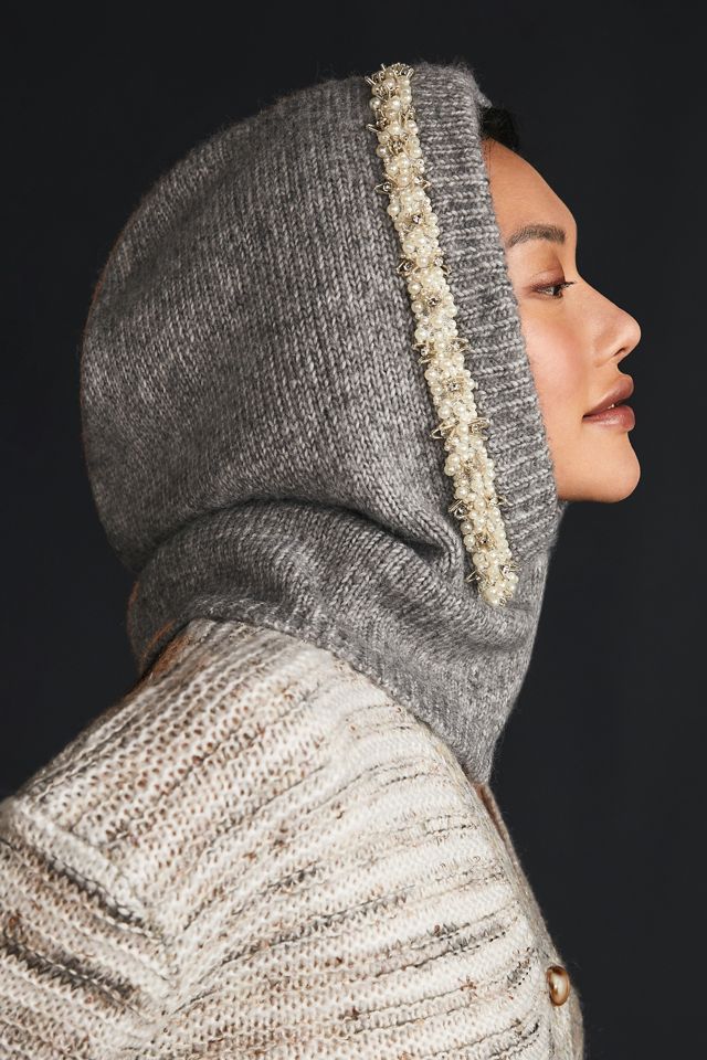 Embellished Knit Hood #1