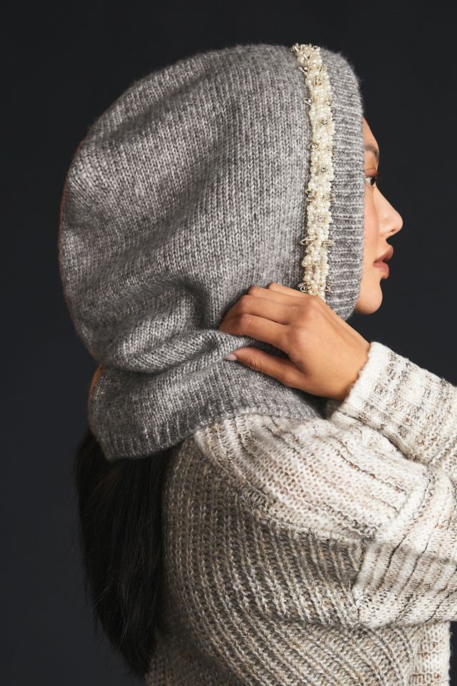 Embellished Knit Hood #2