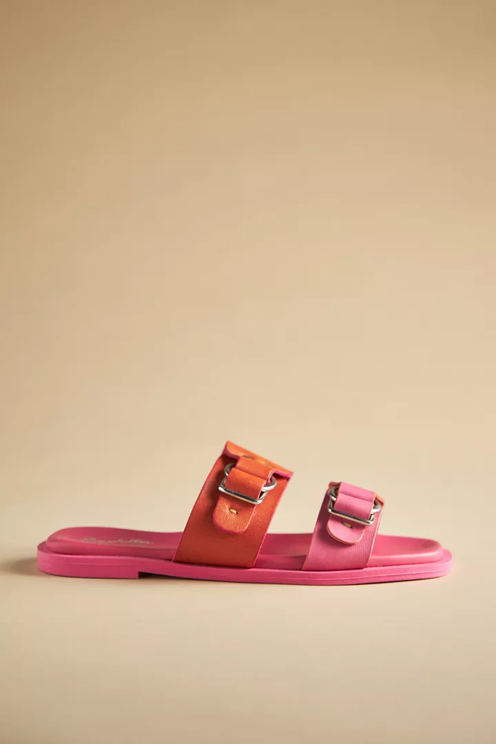 BOM DIA FLAT MULE 1A3R5M Cool Effortlessly Stylish Slides 2 Straps With  Adjusted Gold Buckles Women Summer Slippers From 51,84 €