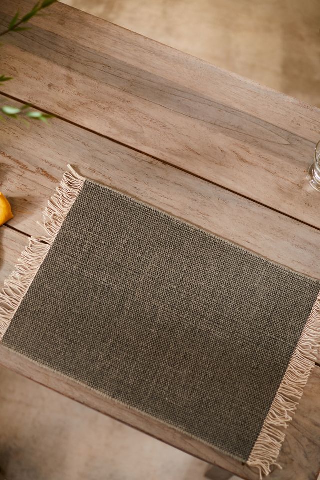 Fringed Cotton Placemats, Set of 4 #1