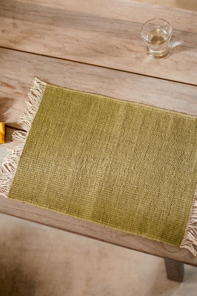 Fringed Cotton Placemats, Set of 4 #1