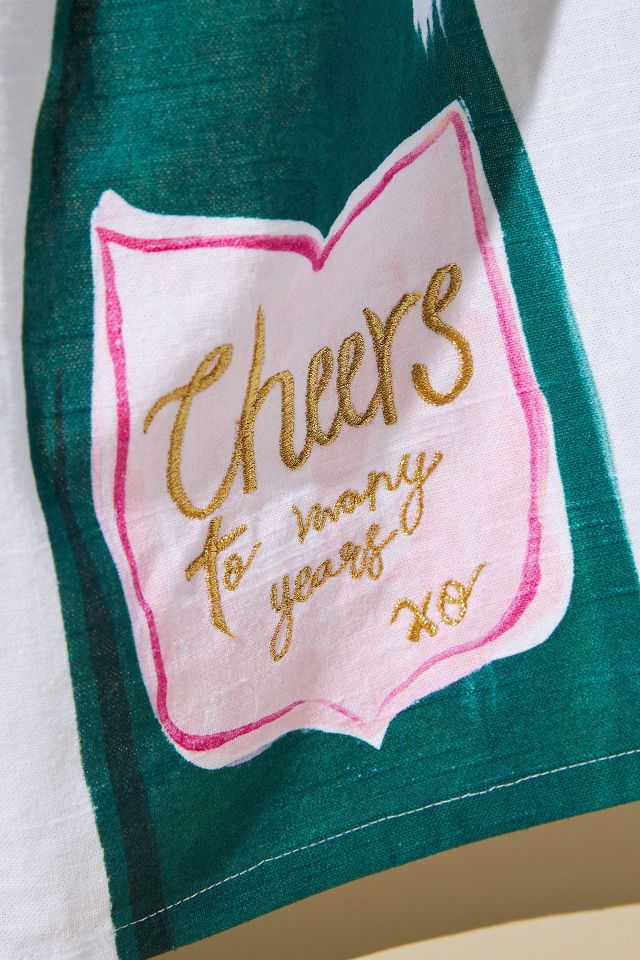 Cheers To Many Years Dish Towel #1