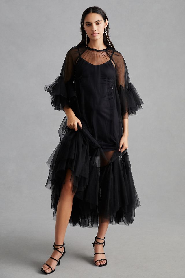 Anthropologie on sale tulle dress