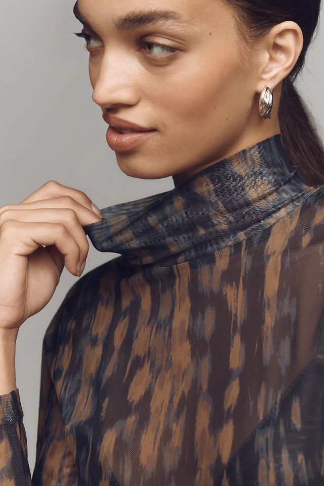 Maeve Mesh Langarm-Rollkragentop #3