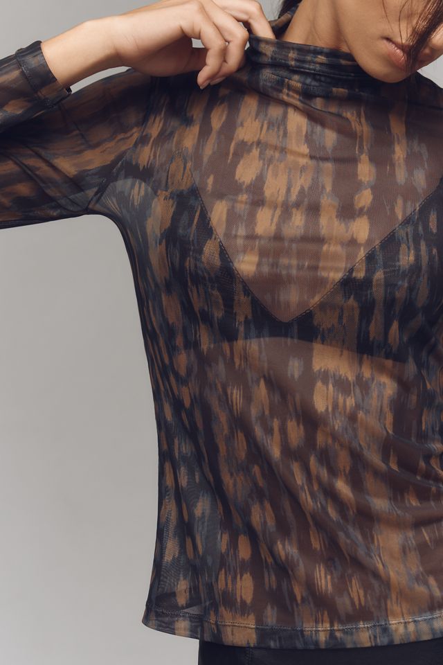 Maeve Mesh Langarm-Rollkragentop #4