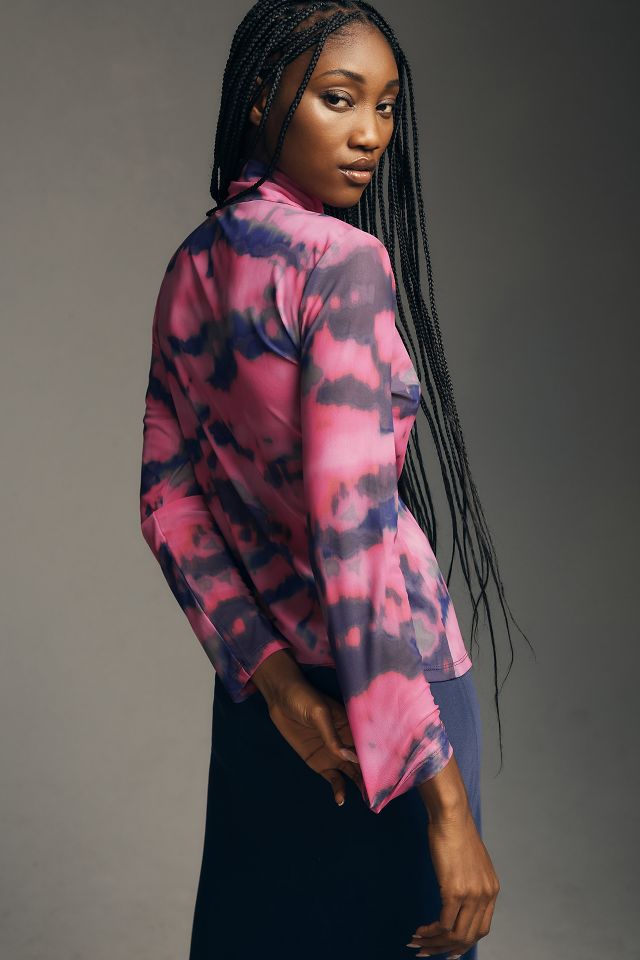 By Anthropologie Mesh Turtleneck Top #1