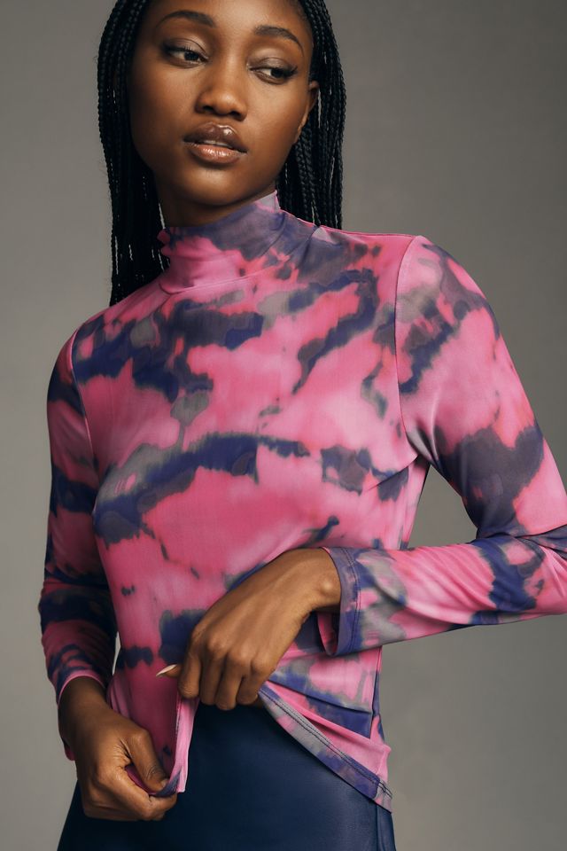 By Anthropologie Mesh Turtleneck Top #3