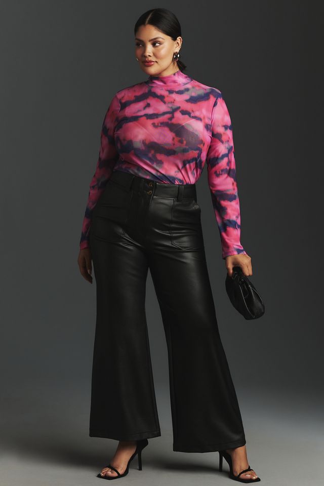 By Anthropologie Mesh Turtleneck Top #5