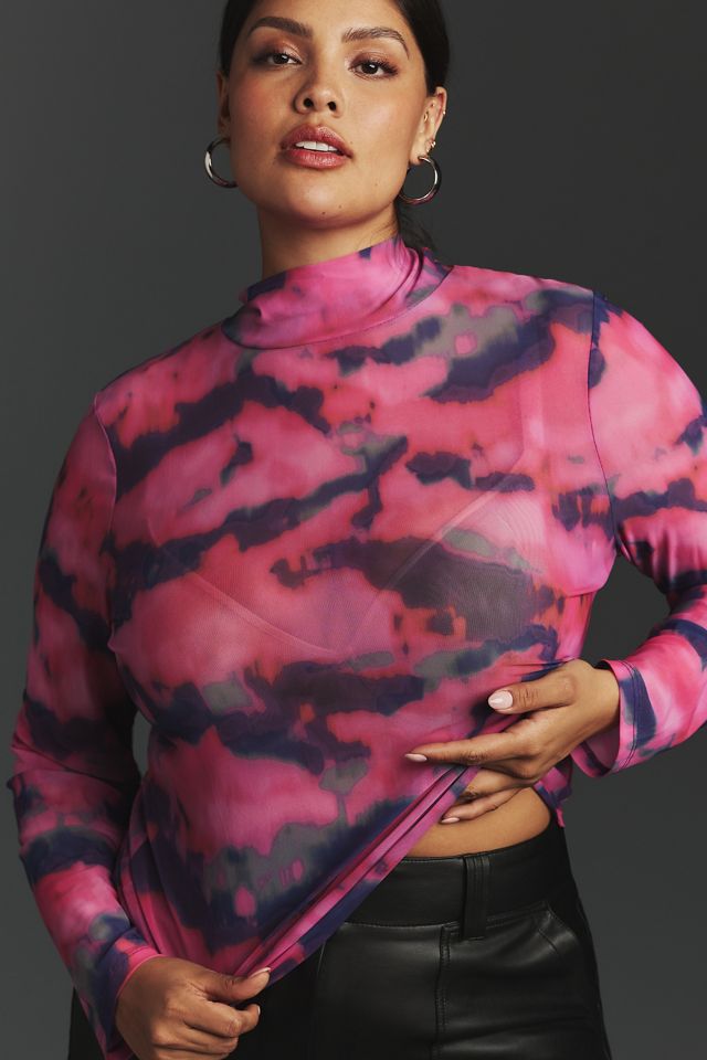 By Anthropologie Mesh Turtleneck Top #7