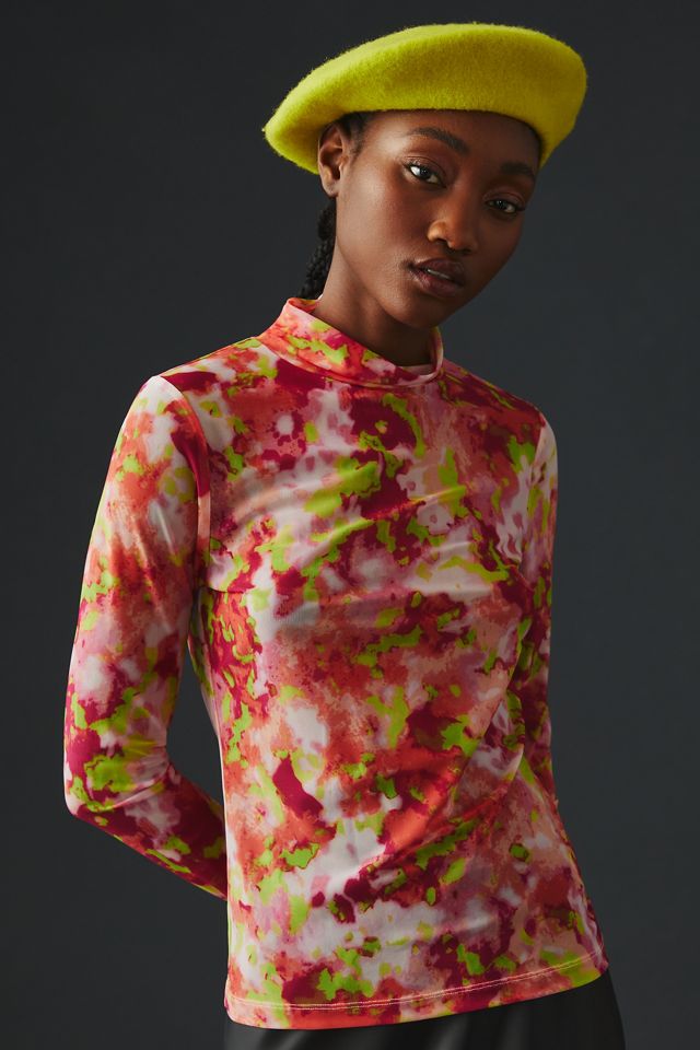 By Anthropologie Mesh Turtleneck Top #5